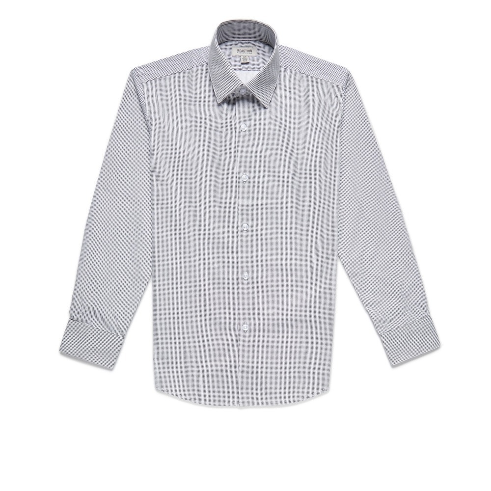 Kenneth Cole Reaction‎ Big Boys Black and White Print Classic Shirt Size 18R